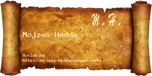 Mojzes Hedda névjegykártya